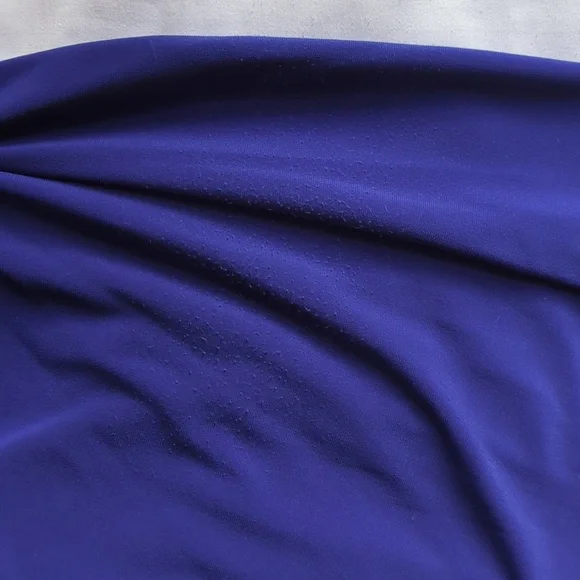 Ralph Lauren Royal Blue Ruched Sleeveless Dress Scoop Neck Size 4 - Picture 3 of 7